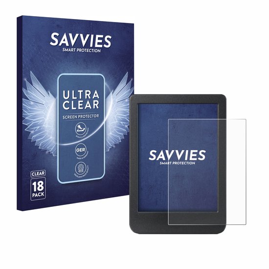 Savvies - Screenprotector voor Kobo Clara BW - Folie Beschermfolie transparant 18 Stuks