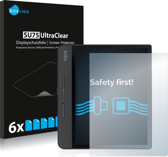 Savvies - Screenprotector voor Kobo Forma - Folie Beschermfolie transparant 6 Stuks van Merkloos
