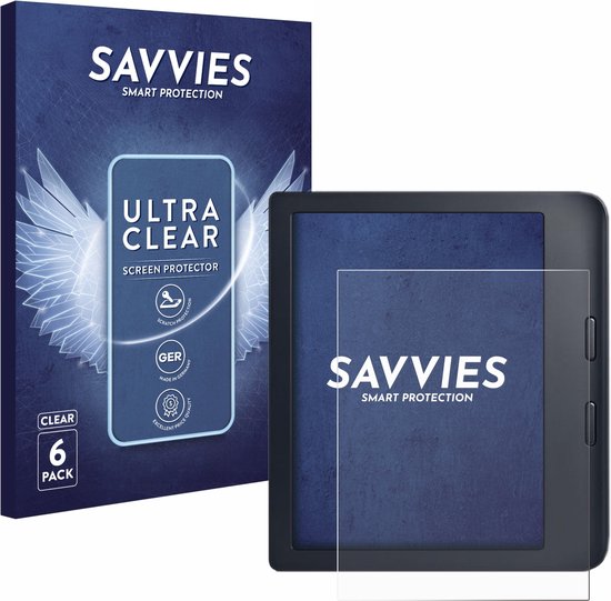 Savvies - Screenprotector voor Kobo Libra 2 - Folie Beschermfolie transparant (6 Stuks) van Savvies