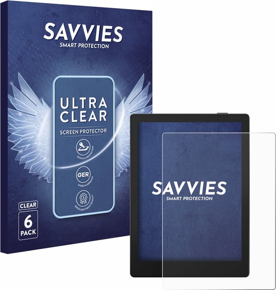 Savvies - Screenprotector voor Onyx Boox Go 6 - Folie Beschermfolie transparant (6 Stuks) van Savvies