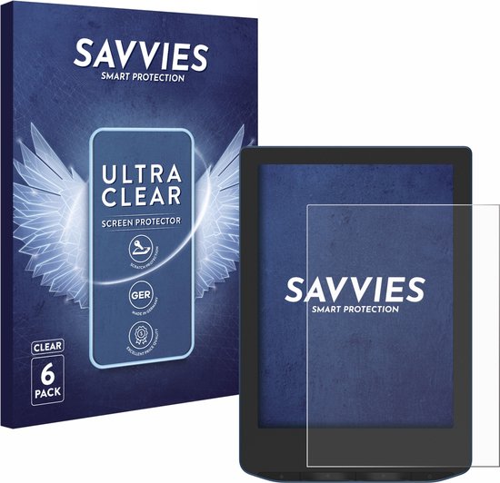 Savvies - Screenprotector voor PocketBook Verse Pro Color - Folie Beschermfolie transparant (6 Stuks) van Savvies