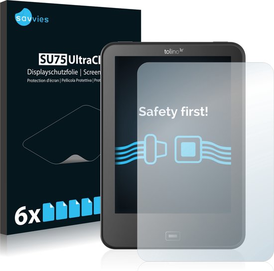 Savvies - Screenprotector voor Tolino Vision 4 HD - Folie Beschermfolie transparant (6 Stuks) van Savvies