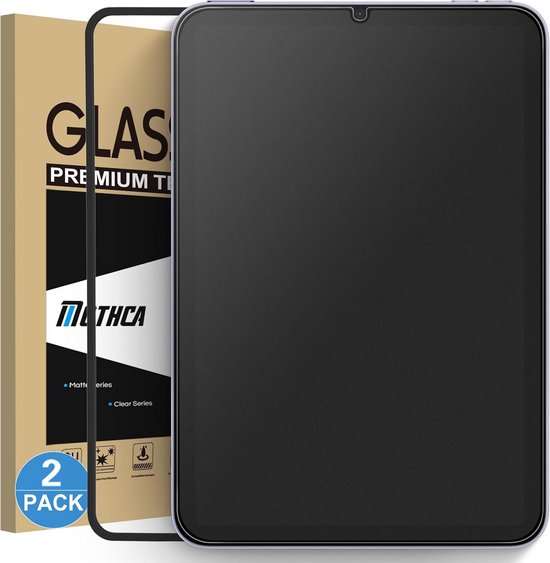Schermbeschermer voor iPad Mini 6 - Gehard Glas Matte Screen Protector, Anti-Glans en Anti-Vingerafdruk - 2 Stuks van Merkloos