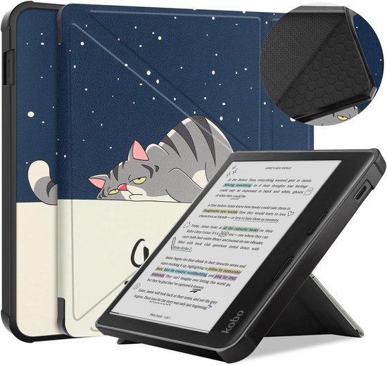 Schokbestendige Hoes voor 7 Inch E-Reader met Opvouwbare Standaard