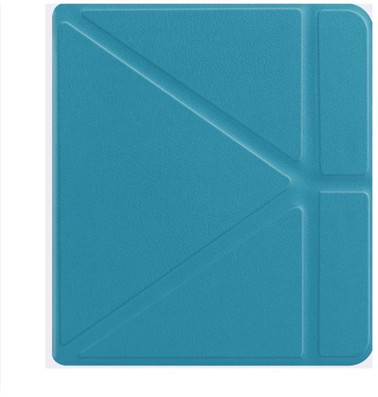 Scoby - Hoesje Geschikt voor Kobo Libra Colour - Luxe Bescherm Case - Trifold - Book Cover - Tablet Cover - Turquoise