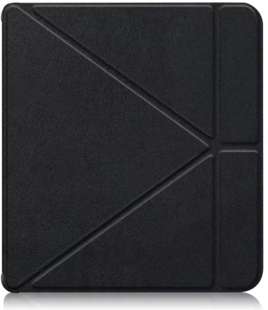 Scoby - Hoesje Geschikt voor Kobo Libra Colour - Luxe Bescherm Case - Trifold - Book Cover - Tablet Cover - Zwart