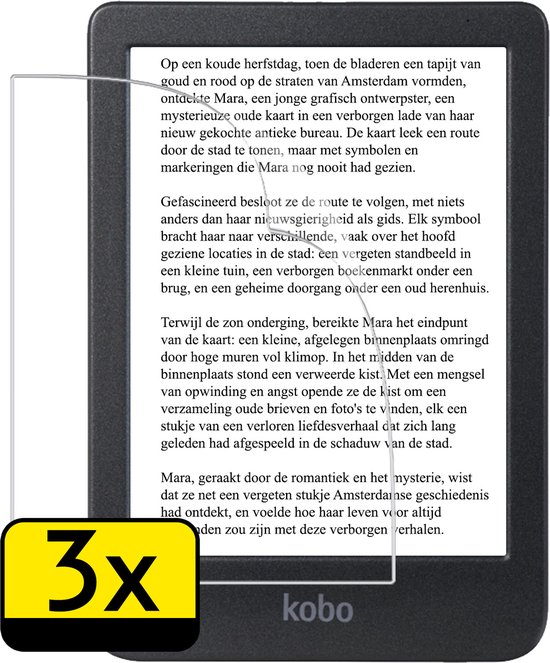 Screenprotector - Folie Geschikt voor Kobo Clara 2E - 3 Stuks - Ultra Clear - Bescherm Folie - Soft TPU - Screen Protector van Merkloos