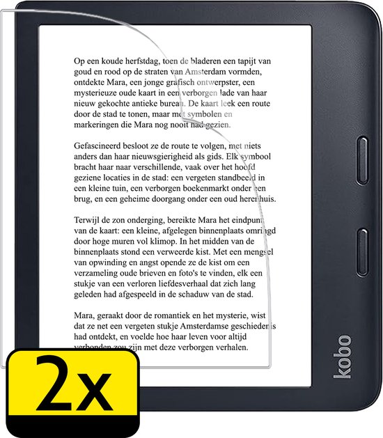 Screenprotector - Folie Geschikt voor - Kobo Libra 2 - Screenprotector Bescherm Folie - Screenprotector Folie Geschikt voor Kobo Libra 2 Screenprotector - 2 Stuks van Merkloos