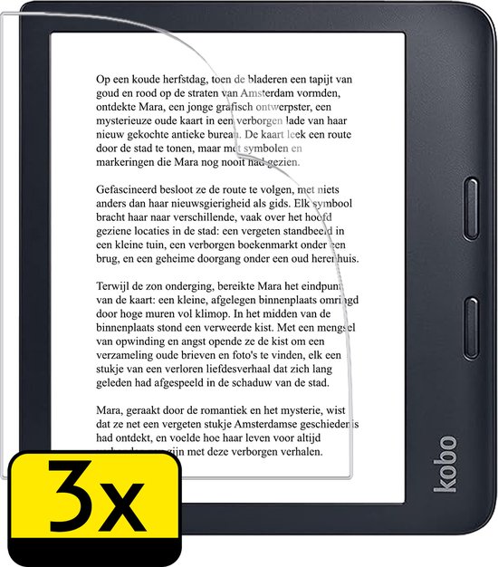 Screenprotector - Folie Geschikt voor - Kobo Libra 2 - Screenprotector Bescherm Folie - Screenprotector Folie Geschikt voor Kobo Libra 2 Screenprotector - 3 Stuks van Merkloos