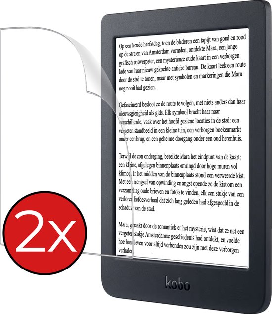 Screenprotector Folie Geschikt voor Kobo Nia Screenprotector Beschermfolie - Screenprotector Folie Geschikt voor Kobo Nia Screen Protector Folie - 2 PACK van $