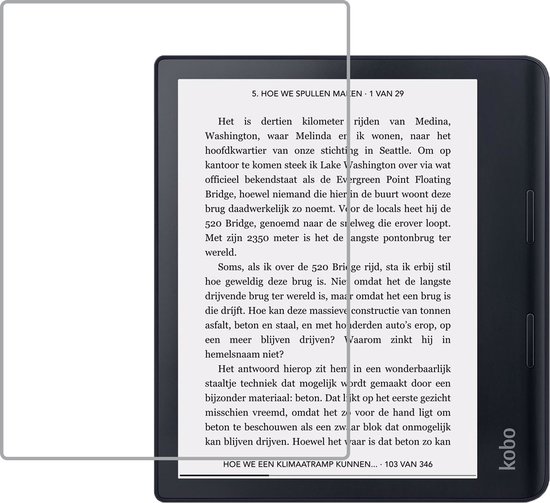 Screenprotector - Folie Geschikt voor Kobo Sage Screenprotector Bescherm Folie Screen Protector Folie Telefoon van Majstr
