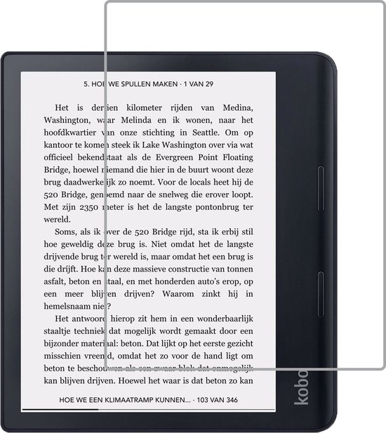 Screenprotector Folie Geschikt voor Kobo Sage Screenprotector Bescherm Folie - Screenprotector Folie Geschikt voor Kobo Sage Screen Protector Screen Cover van Kwblue
