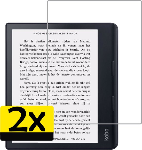 Screenprotector - Folie Geschikt voor - Kobo Sage - Screenprotector Bescherm Folie - Screenprotector Folie Geschikt voor Kobo Sage Screenprotector - 2 Stuks van Aviitas