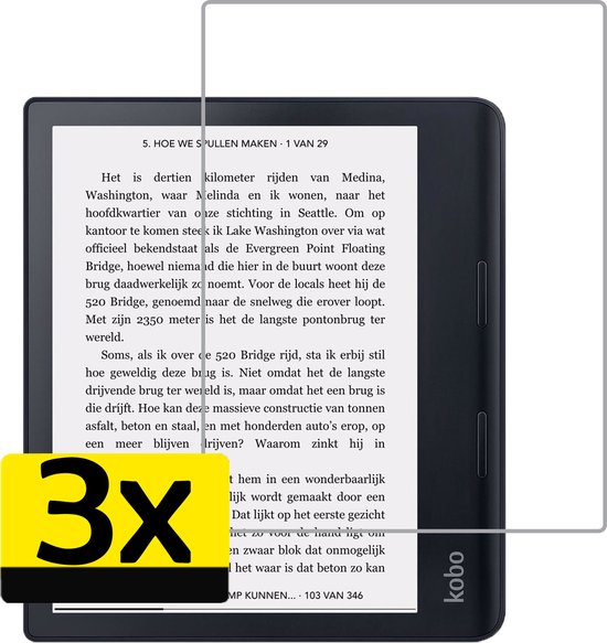 Screenprotector - Folie Geschikt voor - Kobo Sage - Screenprotector Bescherm Folie - Screenprotector Folie Geschikt voor Kobo Sage Screenprotector - 3 Stuks van Odyson