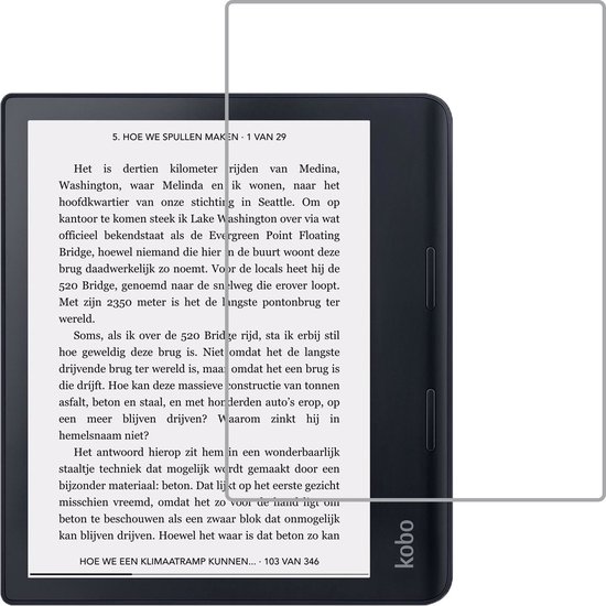 Screenprotector Folie Geschikt voor Kobo Sage Screenprotector Bescherm Folie - Screenprotector Folie Geschikt voor Kobo Sage Screenprotector Telefoon Folie van Screenheld