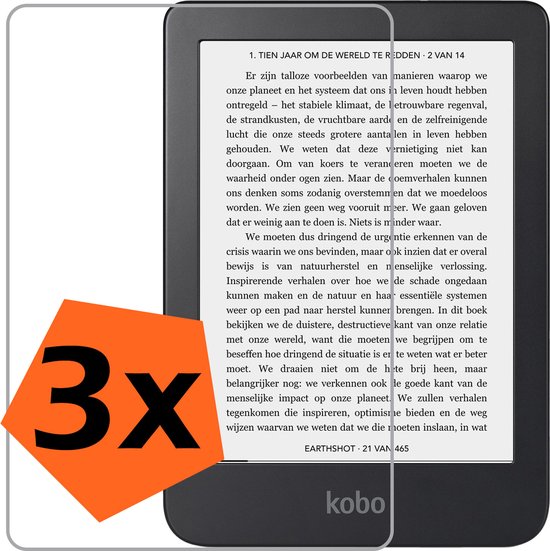 Screenprotector - Geschikt voor Kobo Clara 2E Screenprotector Bescherm Glas - Screenprotector Geschikt voor Kobo Clara 2E Screen Protector Tempered Glass - 3 PACK van VASG