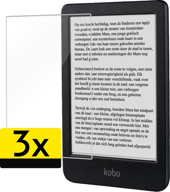 Screenprotector - Geschikt voor - Kobo Clara BW - Screenprotector Bescherm Glas Gehard Screen Protector - 3 Stuks van Avolt.