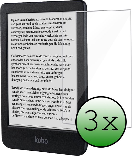 Screenprotector Geschikt voor Kobo Clara BW Screenprotector Tempered Glass - Screenprotector Geschikt voor Kobo Clara BW Screen Protector - 3 Stuks van Merkloos