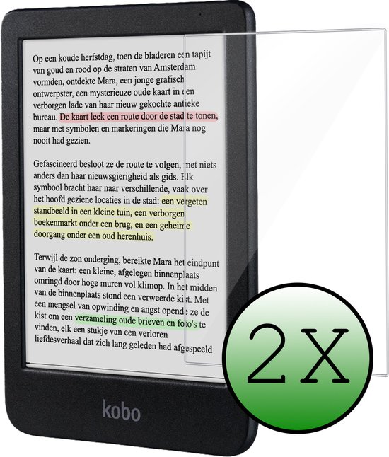 Screenprotector Geschikt voor Kobo Clara Colour Screenprotector Tempered Glass - Screenprotector Geschikt voor Kobo Clara Colour Screen Protector - 2 Stuks van MMOBIEL