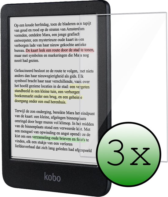 Screenprotector Geschikt voor Kobo Clara Colour Screenprotector Tempered Glass - Screenprotector Geschikt voor Kobo Clara Colour Screen Protector - 3 Stuks van eVent Cover