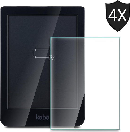 Screenprotector geschikt voor Kobo Clara HD - Gehard Glas Beschermglas Tempered Glass Screen Protector - 4 Stuks van Meervoudig.