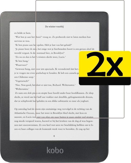 Screenprotector - Geschikt voor - Kobo Clara HD - Screenprotector Bescherm Glas Gehard Screen Protector - 2 Stuks van iMoshion