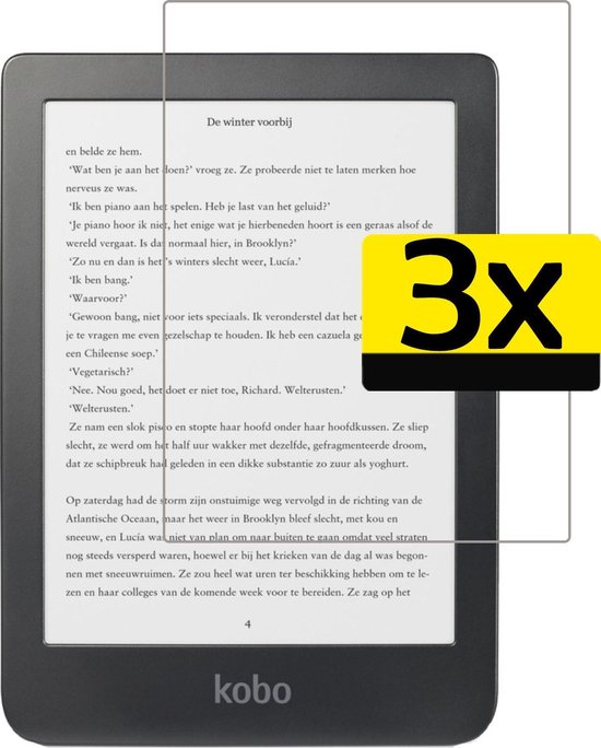 Screenprotector - Geschikt voor - Kobo Clara HD - Screenprotector Bescherm Glas Gehard Screen Protector - 3 Stuks van 3MK