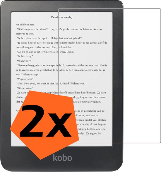 Screenprotector - Geschikt voor Kobo Clara HD Screenprotector Bescherm Glas - Screenprotector Geschikt voor Kobo Clara HD Screen Protector Tempered Glass - 2 PACK van MMOBIEL