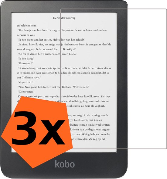 Screenprotector - Geschikt voor Kobo Clara HD Screenprotector Bescherm Glas - Screenprotector Geschikt voor Kobo Clara HD Screen Protector Tempered Glass - 3 PACK van Rocket Commerce