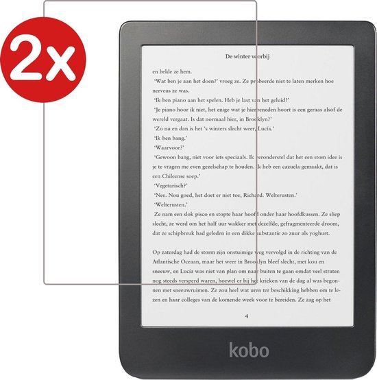Screenprotector Geschikt voor Kobo Clara HD Screenprotector Gehard Glas Tempered Glass - Screenprotector Geschikt voor Kobo Clara HD Screenprotector - 2 PACK van Merkloos