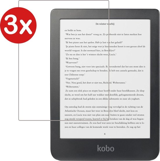 Screenprotector Geschikt voor Kobo Clara HD Screenprotector Gehard Glas Tempered Glass - Screenprotector Geschikt voor Kobo Clara HD Screenprotector - 3 PACK van Merkloos