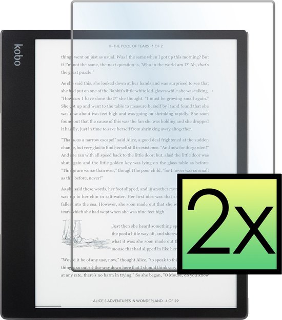 Screenprotector Geschikt voor Kobo Elipsa 2E Screenprotector Bescherm Glas Tempered Glass Screen Protector - 2 PACK van Merkloos