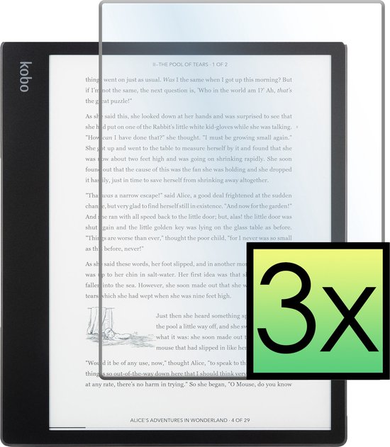 Screenprotector Geschikt voor Kobo Elipsa 2E Screenprotector Bescherm Glas Tempered Glass Screen Protector - 3 PACK van Amorus