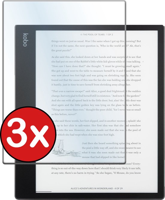Screenprotector Geschikt voor Kobo Elipsa 2E Screenprotector Gehard Glas Tempered Glass - Screenprotector Geschikt voor Kobo Elipsa 2E Screenprotector - 3 PACK van GadgetBay