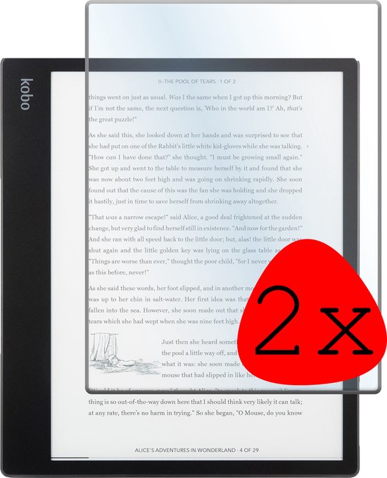 Screenprotector Geschikt voor Kobo Elipsa 2E Screenprotector Tempered Glass - Screenprotector Geschikt voor Kobo Elipsa 2E Screen Protector - 2 Stuks van Amslod