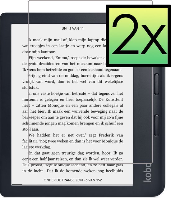 Screenprotector Geschikt voor Kobo Libra 2 Screenprotector Bescherm Glas Tempered Glass Screen Protector - 2 PACK van 4K5®