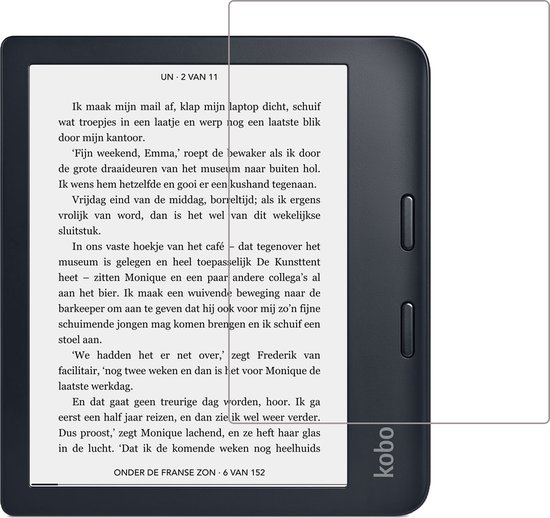 Screenprotector Geschikt voor Kobo Libra 2 Screenprotector Gehard Glas Tempered Glass - Screenprotector Geschikt voor Kobo Libra 2 Screenprotector van Displex