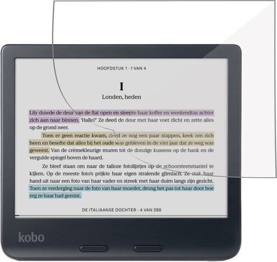 Screenprotector geschikt voor Kobo Libra Colour - Folie Screen Protector van Merkloos
