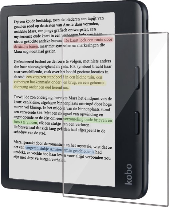 Screenprotector - Geschikt voor Kobo Libra Colour Screenprotector Bescherm Glas - Screenprotector Geschikt voor Kobo Libra Colour Screen Protector Tempered Glass van Echt Quality