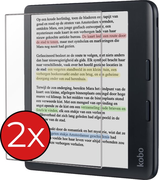 Screenprotector Geschikt voor Kobo Libra Colour Screenprotector Gehard Glas Tempered Glass - Screenprotector Geschikt voor Kobo Libra Colour Screenprotector - 2 PACK van EZ Store