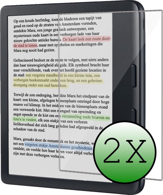 Screenprotector Geschikt voor Kobo Libra Colour Screenprotector Tempered Glass - Screenprotector Geschikt voor Kobo Libra Colour Screen Protector - 2 Stuks van Mobiparts
