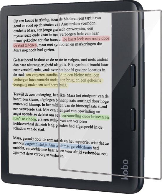 Screenprotector Geschikt voor Kobo Libra Colour Screenprotector Tempered Glass - Screenprotector Geschikt voor Kobo Libra Colour Screen Protector van Merkloos