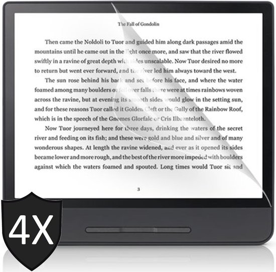 Screenprotector geschikt voor Kobo Libra H2O - Gehard Glas Beschermglas Tempered Glass Screen Protector - 4 Stuks van Mobiparts