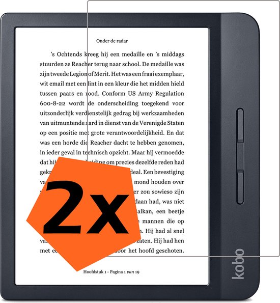 Screenprotector - Geschikt voor Kobo Libra H2O Screenprotector Bescherm Glas - Screenprotector Geschikt voor Kobo Libra H2O Screen Protector Tempered Glass - 2 PACK van MMOBIEL