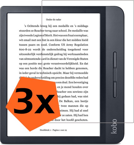 Screenprotector - Geschikt voor Kobo Libra H2O Screenprotector Bescherm Glas - Screenprotector Geschikt voor Kobo Libra H2O Screen Protector Tempered Glass - 3 PACK van MerkWereld