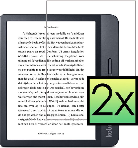 Screenprotector Geschikt voor Kobo Libra H2O Screenprotector Bescherm Glas Tempered Glass Screen Protector - 2 PACK van Aviitas