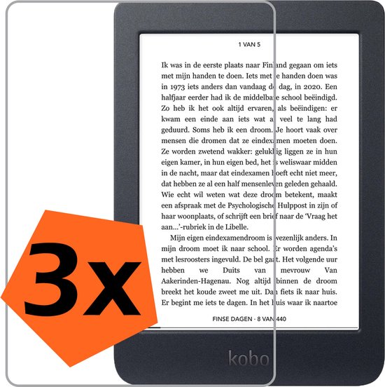 Screenprotector - Geschikt voor Kobo Nia Screenprotector Bescherm Glas - Screenprotector Geschikt voor Kobo Nia Screen Protector Tempered Glass - 3 PACK van 4Smarts