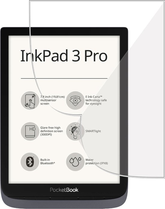 Screenprotector geschikt voor Pocketbook InkPad 3 Pro - Folie Screen Protector geschikt voor Pocketbook InkPad 3 Pro van MMOBIEL