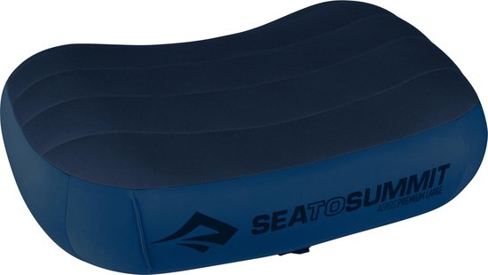 Sea to Summit Aeros Premium - Opblaasbaar Hoofdkussen - Regular Navy Blue van Sea to Summit