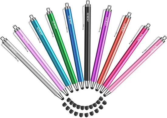 Set van 10 Capacitive Touchscreen Pennen met 20 Vervangtips